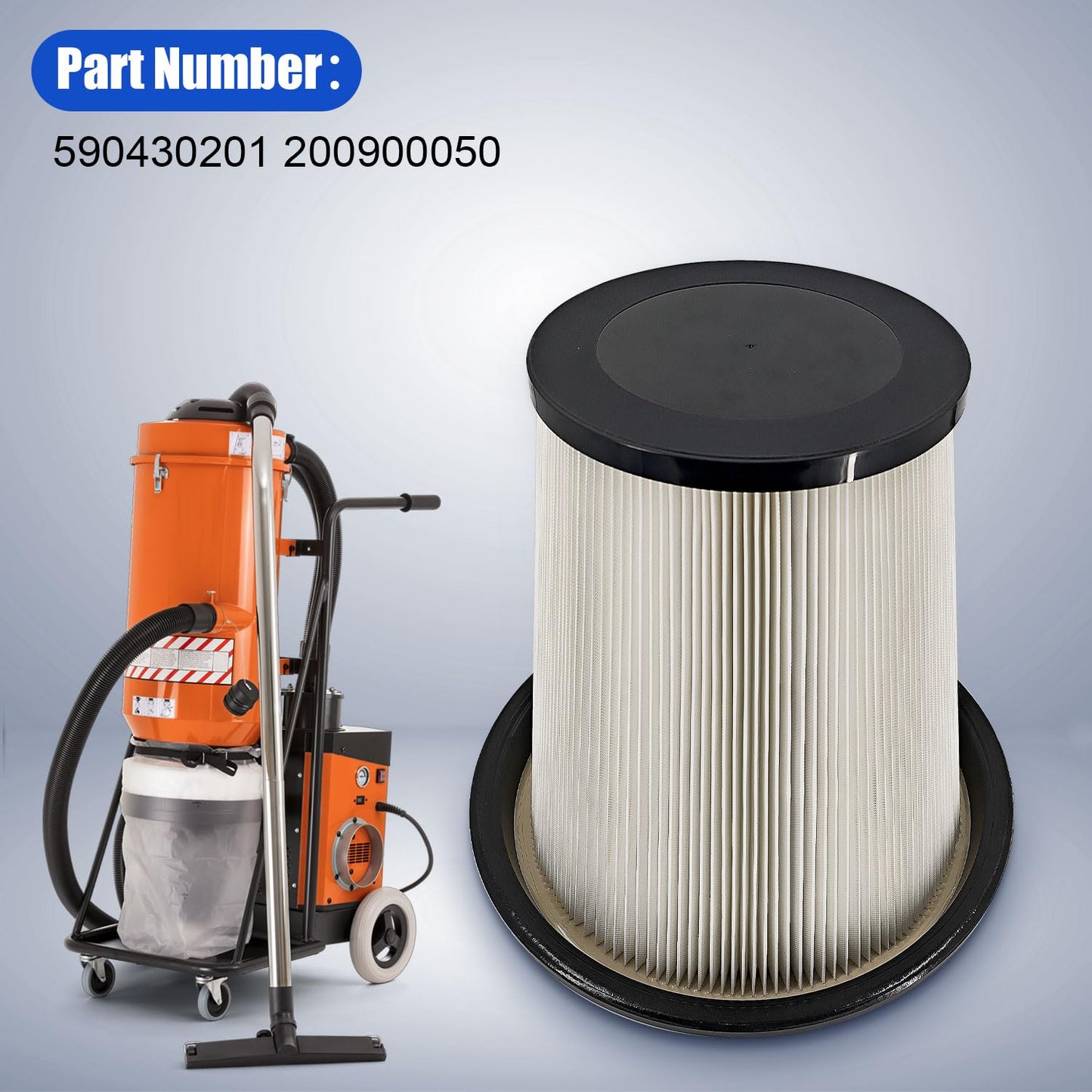 HonHuCo 200900050 Conical Pre Filter Compatible with Pullman Ermator S13 S26 S36 F26 Husqvarna G22 Dust Extractor 590430201