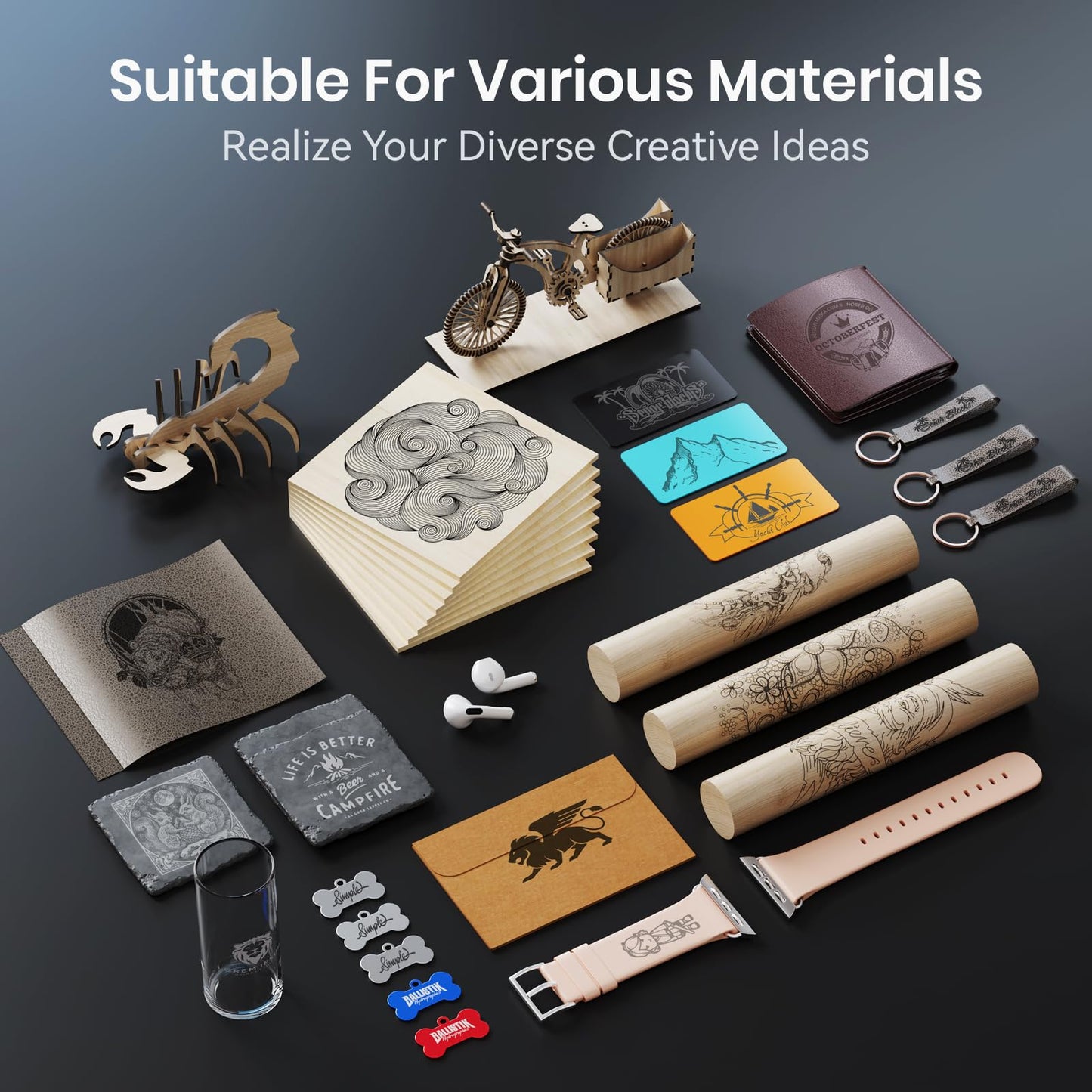 WAINLUXPRO K10 5000mW Laser Engraver Machine, Mini Laser Engraving Machine for Wood Leather Silicone Paper Glass Acrylic Cloth, Grabadora Láser, Engraver Laser Class1