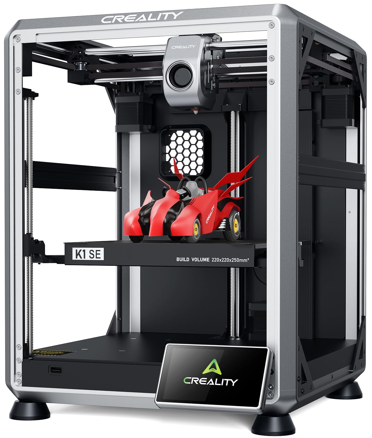 Creality K1 SE 3D Printer, 600mm/s High-Speed Hands-Free Auto Leveling Flagship-Level Direct Extruder Quick-swap Tri-Metal Nozzle K1 Upgrade 3D Printer, Print Size 250x220x220mm