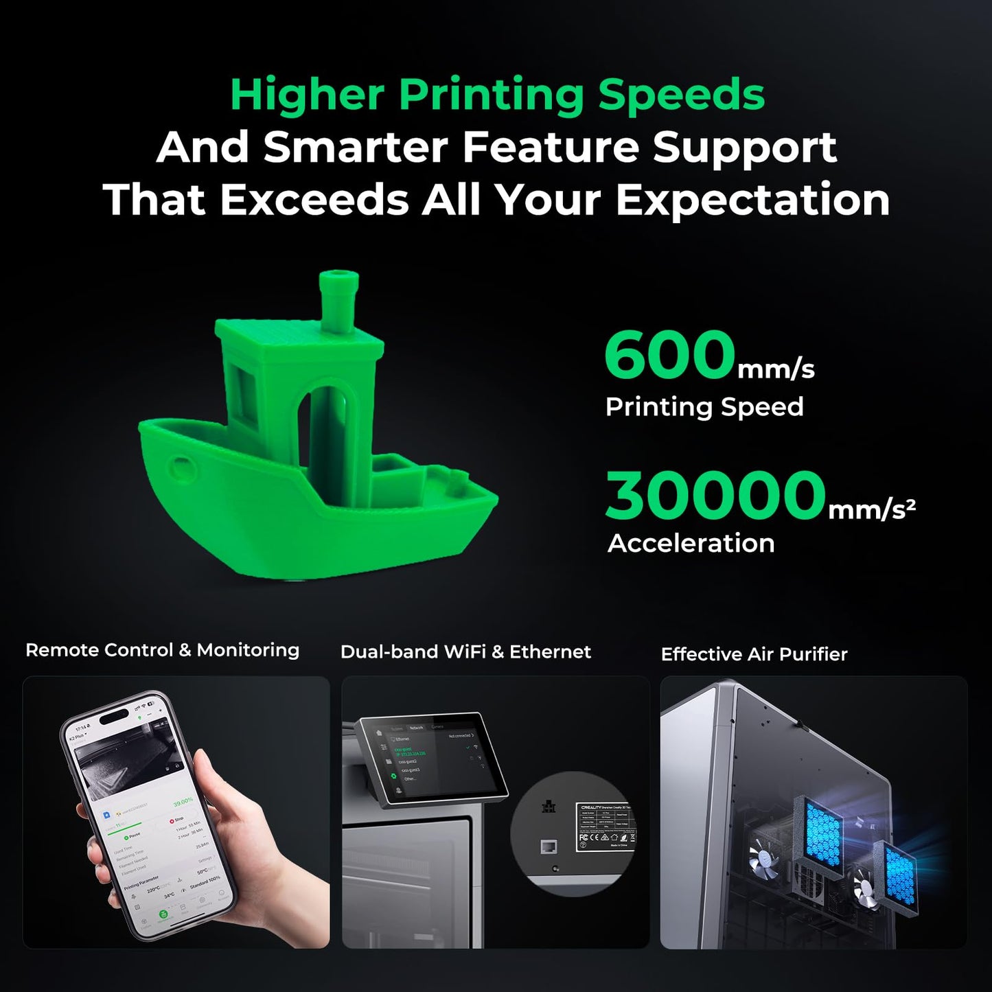 Creality K2 Plus Combo 3D Printer, Multi Color Printing with New CFS 600mm/s High-Speed Full Auto-Leveling Dual Al Camera Next-Gen Direct Drive Extruder Larger Build Volume 13.78x13.78x13.78 inch