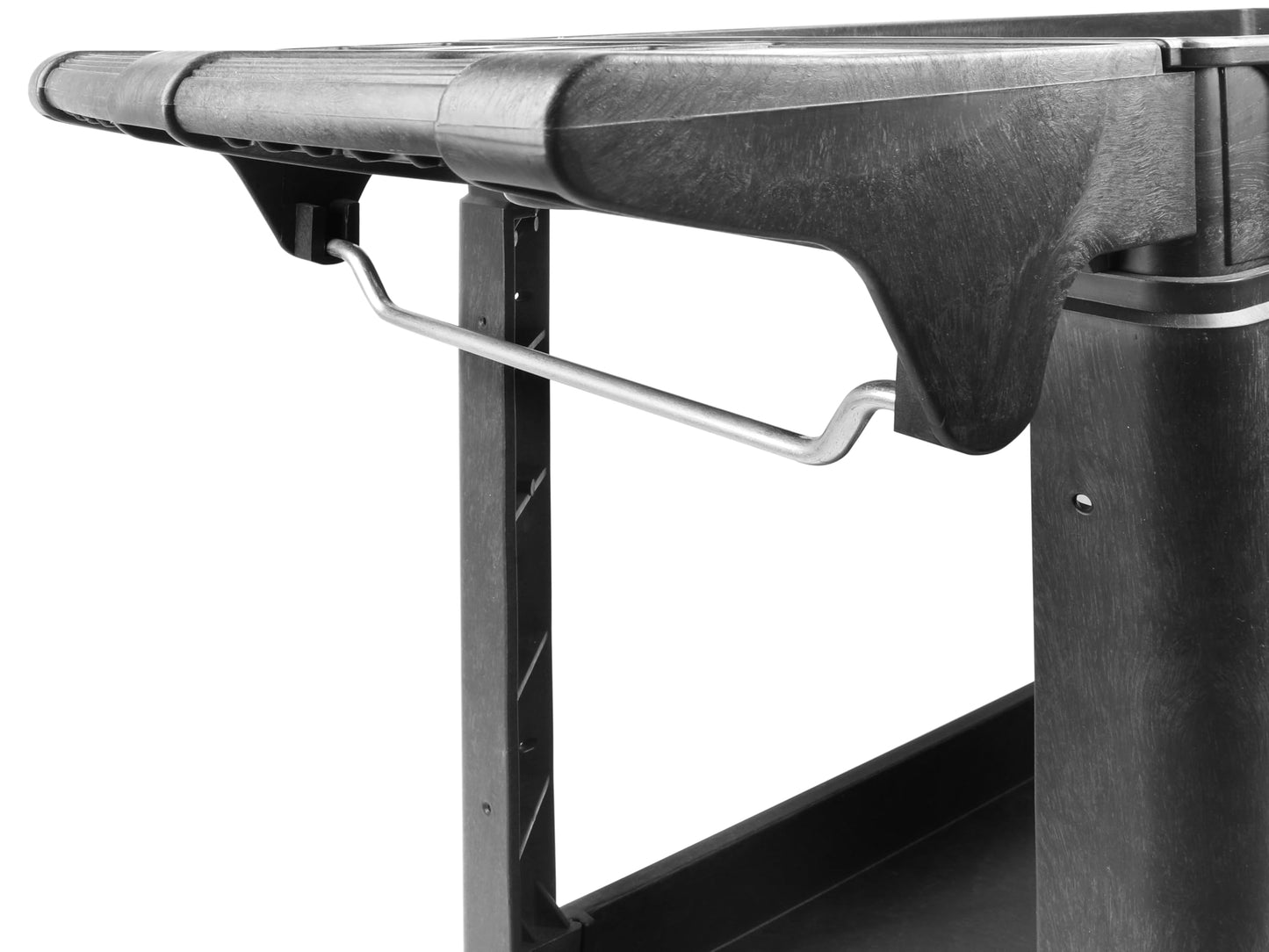 MaxWorks 80855 500-lb Utility Service PP Cart With Two Trays and Wheels 30 Inch X 16 Inch Overall Dimensions