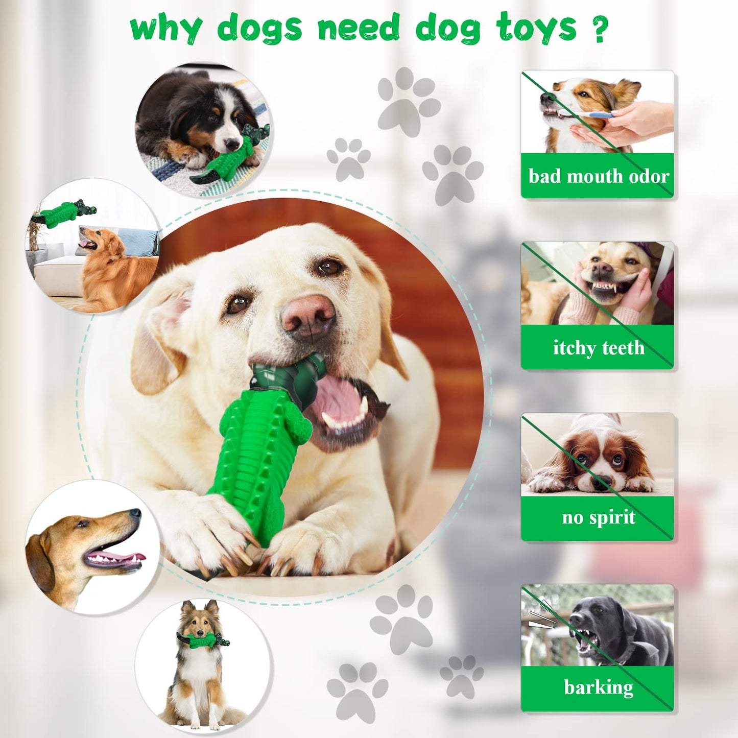 Fuufome Dog Chew Toys for Aggressive Chewers -Tough Dog Toy to Reduce Pet Anxiety and Boredom for Small, Medium, Large Breed