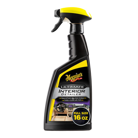 Meguiar's G16216 Ultimate Interior Detailer, Protects Interior Surfaces from Dirt and Grime, Leaves Your Surfaces Protected from UV Rays and Giving It a Lasting Finish, 15.2 Oz Spray Bottle