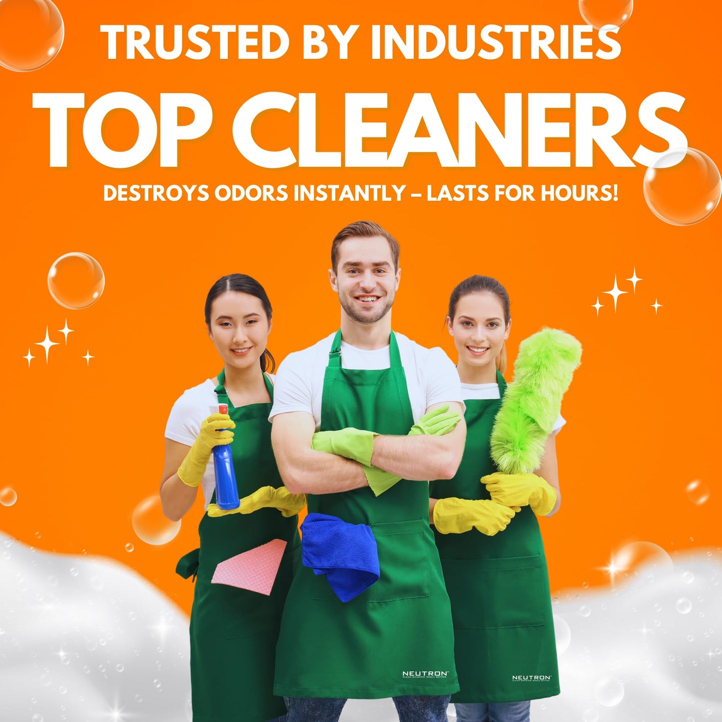 Neutron Industries NI-712 Fresh Orange Odor Eliminator Spray (4 bottles) – Powerful, Long-Lasting Odor Neutralizer – Instant Air Freshener for Home, Car & More – Pint-Sized (16 oz)