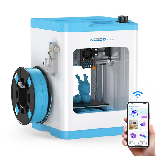 TINA2S 3D Printer for Kids and Beginners, WEEDO Mini 3D Printer with Fully Assembled and Auto Leveling, WiFi & App Control, Open Source Firmware, Filament Detection Sensor Work with PLA/PLA+/TPU