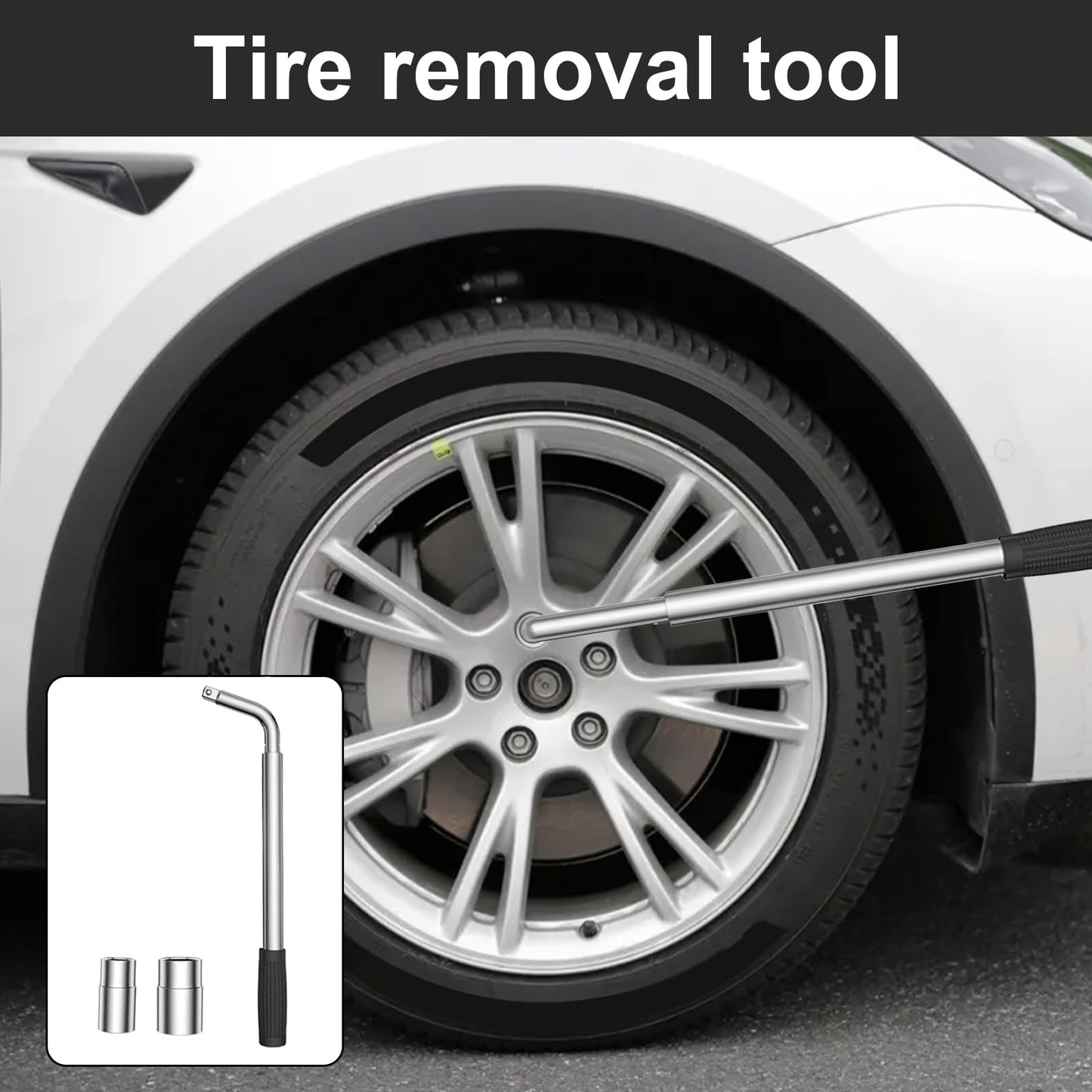 CHENGPI Car Jack Kit for Tesla Model Y Model 3/S/X - Max 2.5 Ton (5511 lbs) Capacity Scissor Jack- Lifting Jack Car Kit with Wrench for Auto/SUV/MPV