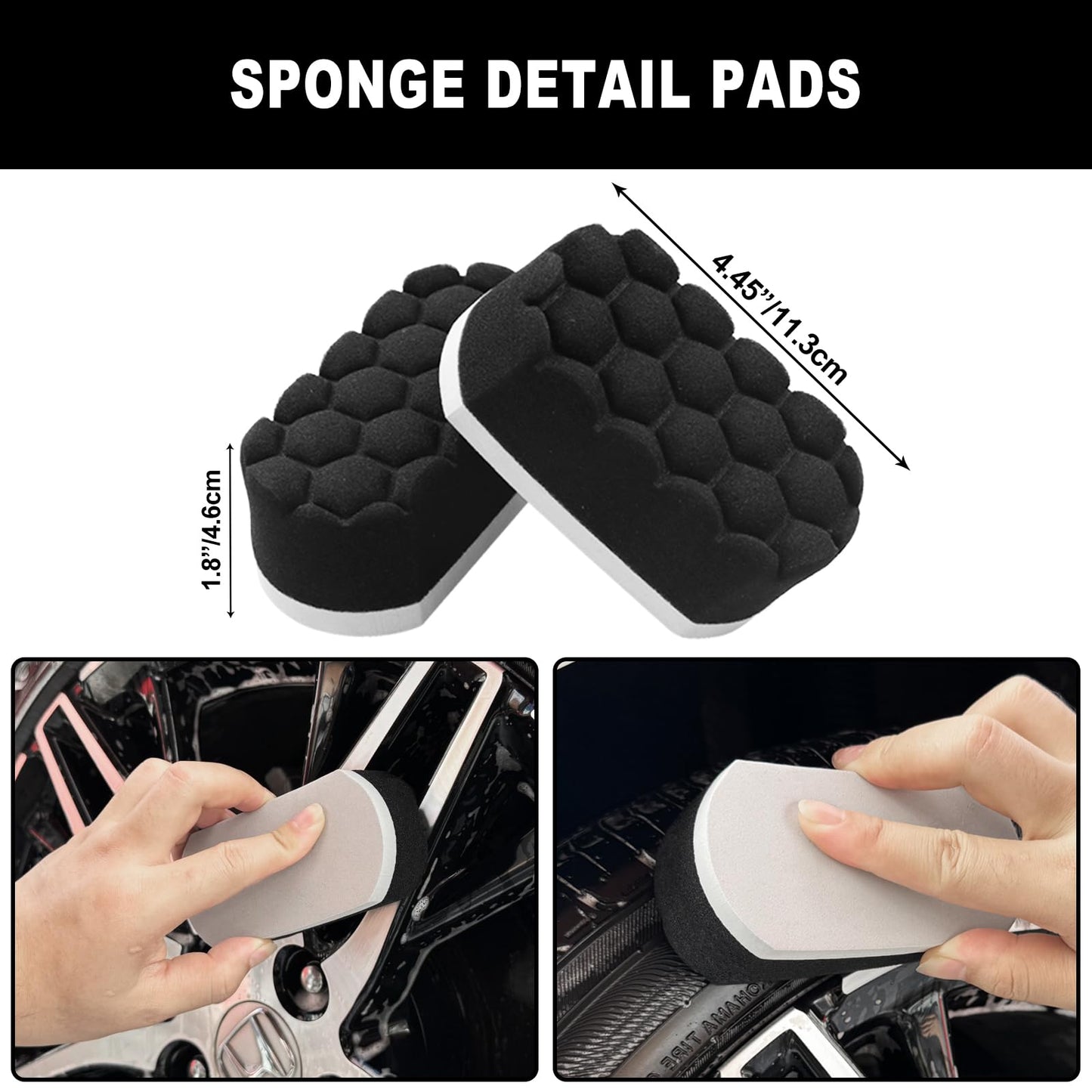 7Pcs Car Wheel Brush kit, Tire Brush, Wheel Cleaner Brush, Soft-bristled Rim Cleaner Brush, Tire Shine Applicator Pad, Car Detailing Brushes, Wheel Brushes for Cleaning Wheels,Tires