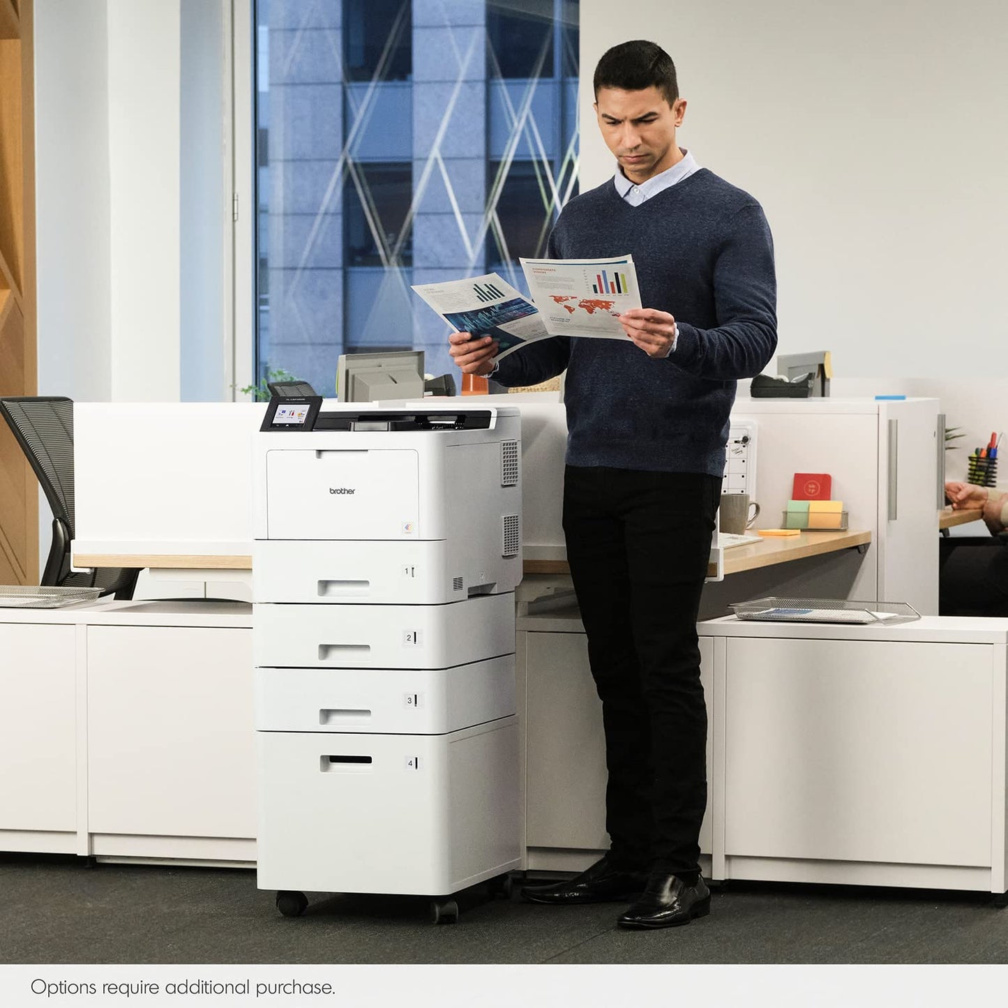 Brother HL‐L9410CDN Enterprise Color Laser Printer with Fast Printing, Large Paper Capacity, and Advanced Security Features, White