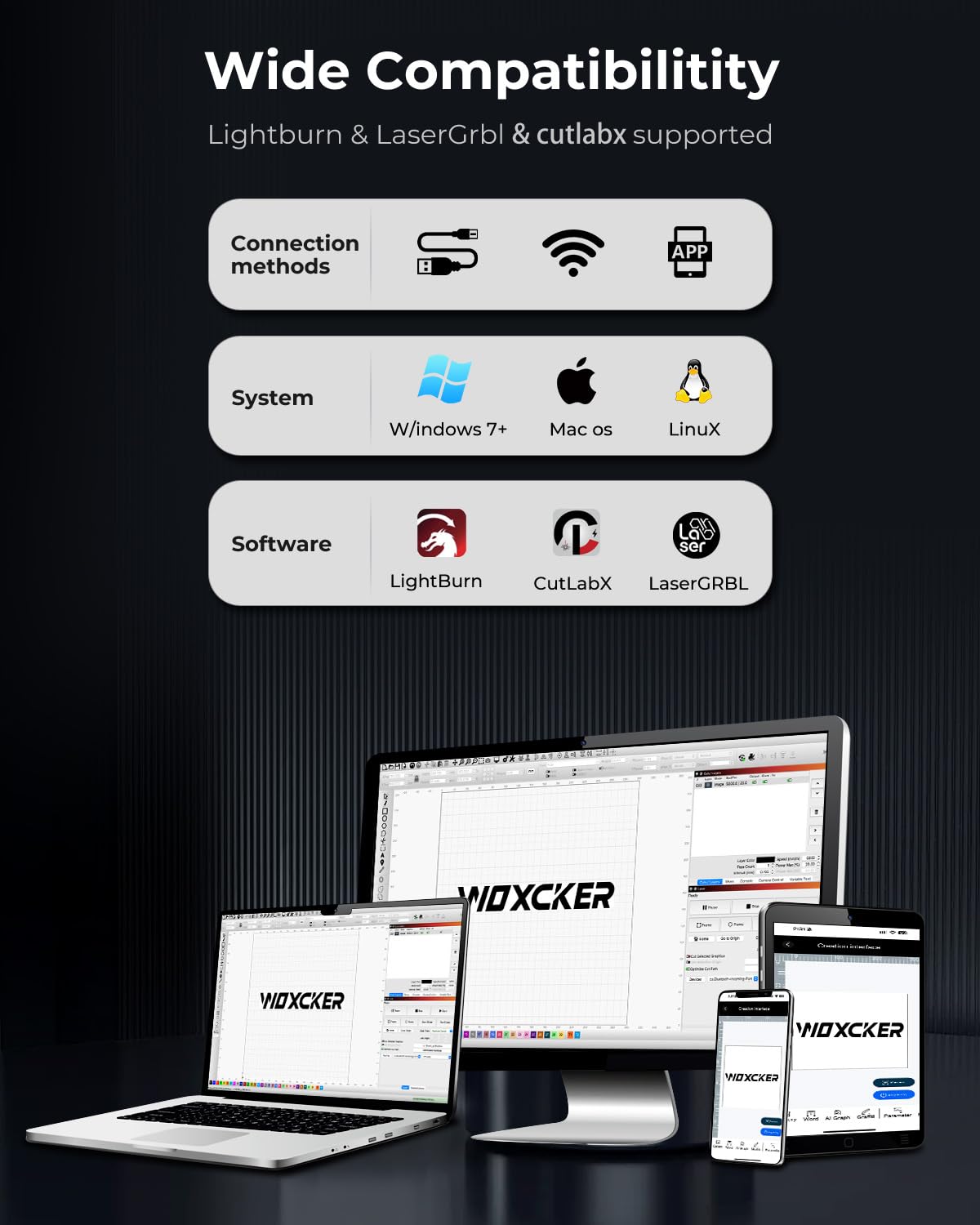 Laser Engraver, 5W L2 Mini Laser Engraving Machine Pre-Assemble 200mm x 150mm High Precision for DIY, Pager, Wood, Acrylic, Leather, Coated Metal Beginner-Friendly