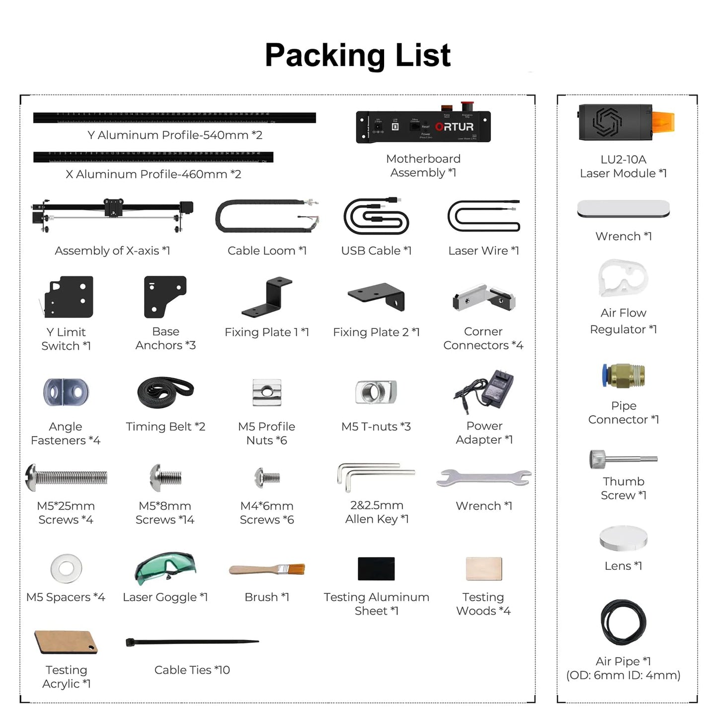 Ortur Laser Master 2 Pro S2 10000mW Laser Engraver, High Precision Laser Engraving Machine, 15,000mm/min Efficient Laser Engraver for Wood and Metal, Acrylic Glass Leather, Laser Class 4