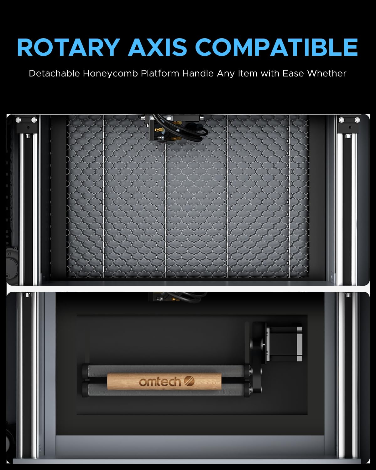 OMTech K40+ 45W CO2 Laser Engraver, 12"x8" Desktop Laser Cutter & Engraving Machine for Home Use, LaserGRBL LightBurn Compatible, Adjustable Laser Head Air Assist for Wood Glass More