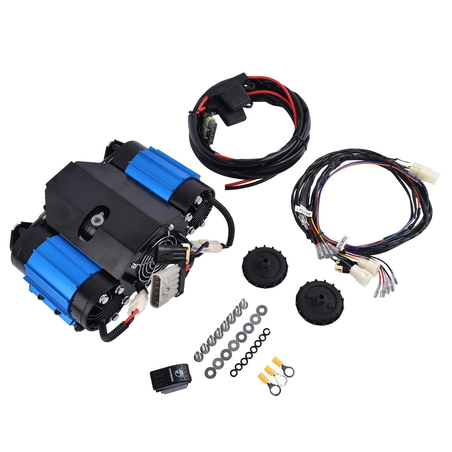 GELUOXI High Output 12V Twin Air Compressor Replacement for CKMTA12 On-Board Twin High Performance Air Compressor Universal