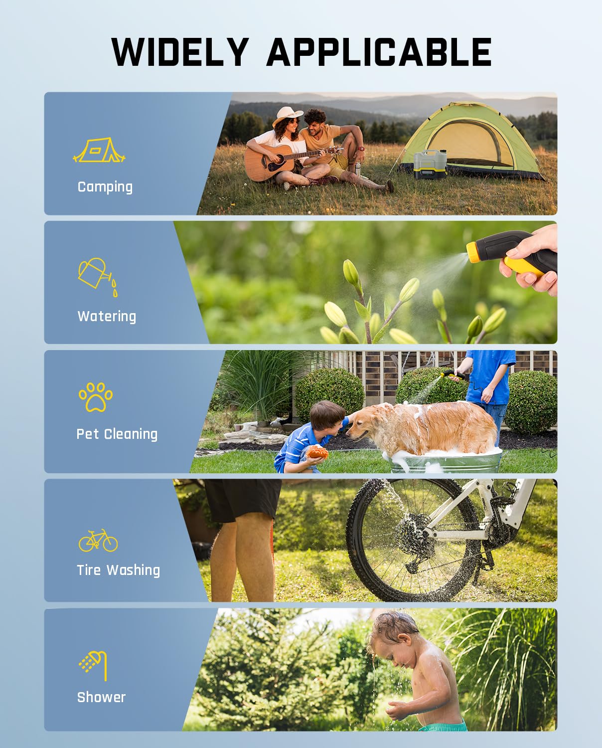 Fanttik NB8 Nano Portable Cordless Electric Sprayer w/2.1Gal Tank, Retractable Spray Head, 2600mAh Lithium Battery, IPX5, 72-98PSI, Portable Pressure Washer for Garden, Camping Shower and Pet Cleaning