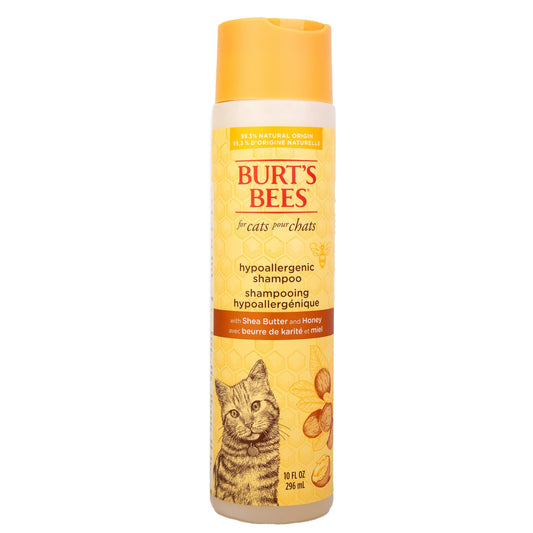 Burt's Bees for Pets Hypoallergenic Cat Shampoo with Shea Butter and Honey - A Gentle Kitten Shampoo for Indoor Cats with Dry & Itchy Skin, Sensitive Skin, Cat Bathing Supplies, 10 Fl Oz