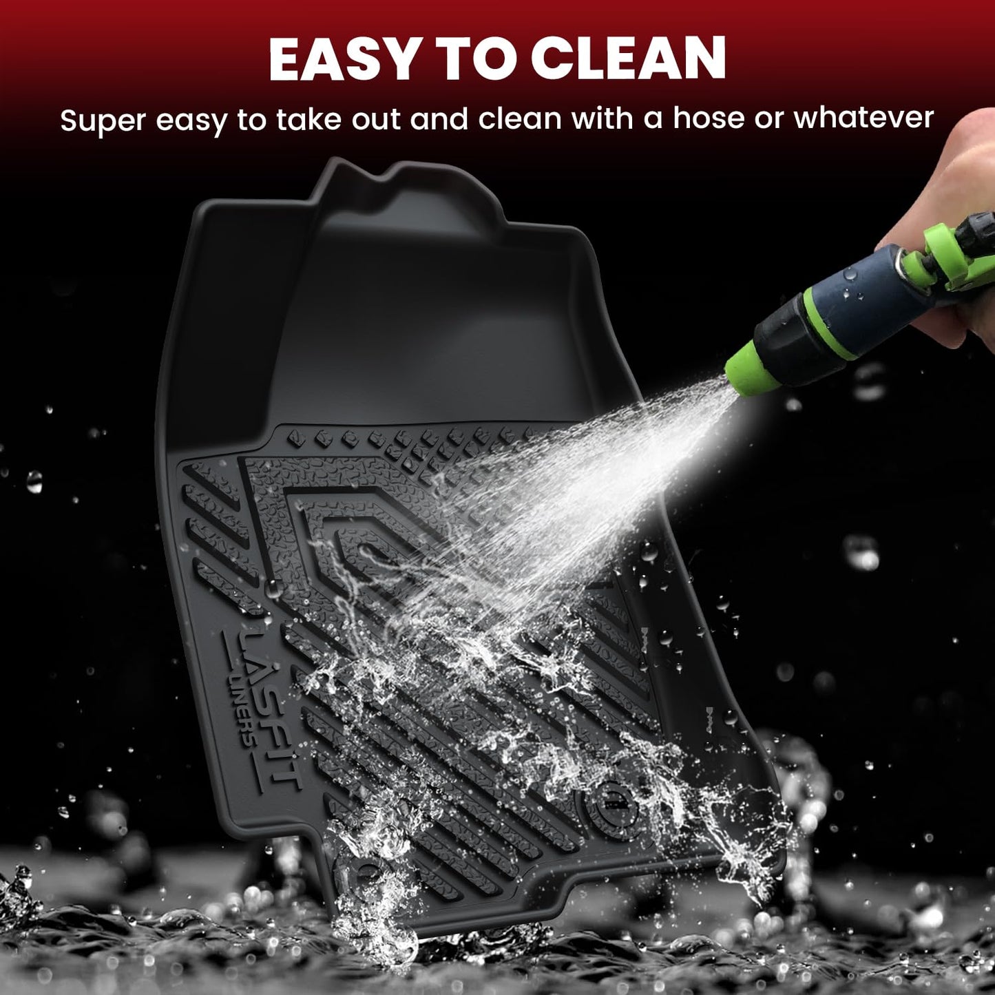 LASFIT Floor Mats&Trunk Mat for Toyota RAV4 2013-2018(Not Fit Hybrid) All Weather TPE Mats Custom Fit for Floor Liner for Toyota RAV 4 LE/XLE/SE/Limited/Platium Front and Rear 2 Row Car Mats,Black