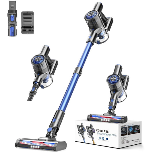 Cordless Vacuum Cleaner, Vacuum Cleaner for Home with 80000 RPM High-Speed Brushless Motor, Up to 40 Mins Runtime, 2 Adjustable Suction, Anti-Tangle, Lightweight Stick Vacuum for Hard Floor