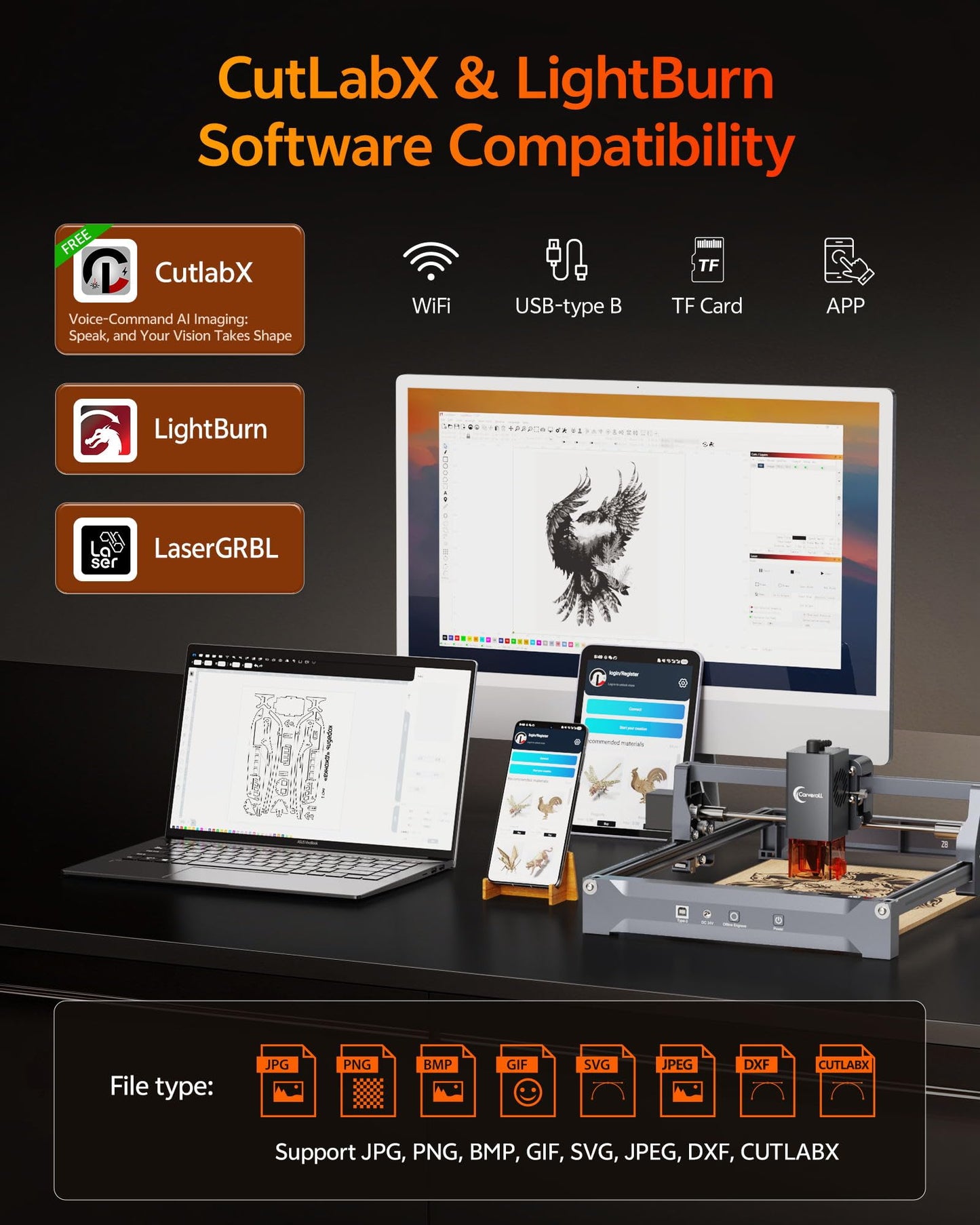 Laser Engraver 10W Laser Engraving Machine for Wood Metal Acrylic Glass Stone, Powerful DIY CNC Portable Laser Cutter 7.9" x 11.8" (Near A4) Offline Engraving Carverall K15 Pro, 10000mW, Class 1