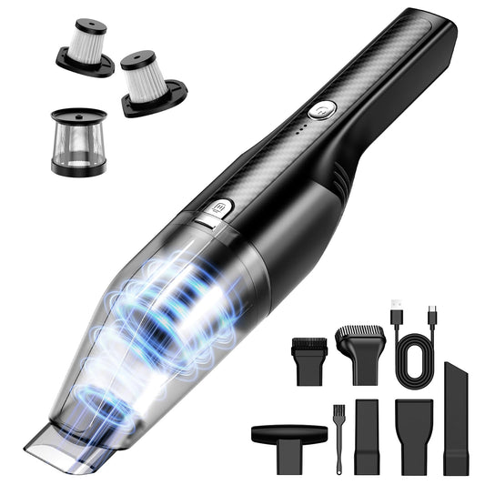 Handheld Vacuum Cordless -Car Vacuum Portable Cordless Cleaner with 11000Pa Powerful Suction,1.2lbs Lightweight, Type-C Charge, Multiple Accessories, Portable Hand Vacuum for Home, Pet and Car