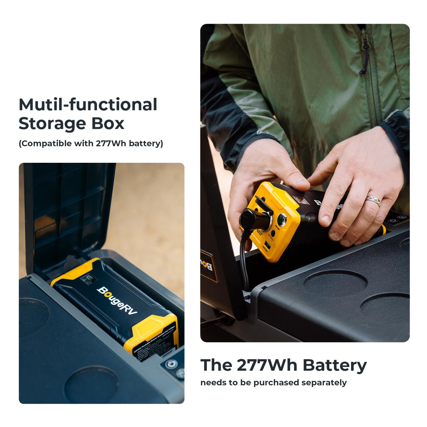 BougeRV 12 Volt Refrigerator, CRPRO 30 Quart 12V Car Fridge, Portable Freezer (-8℉~50℉), Compressor Electric Cooler with 12V/24 DC, 110-240 AC for Outdoor Camping Overlanding Truck RV SUV Van