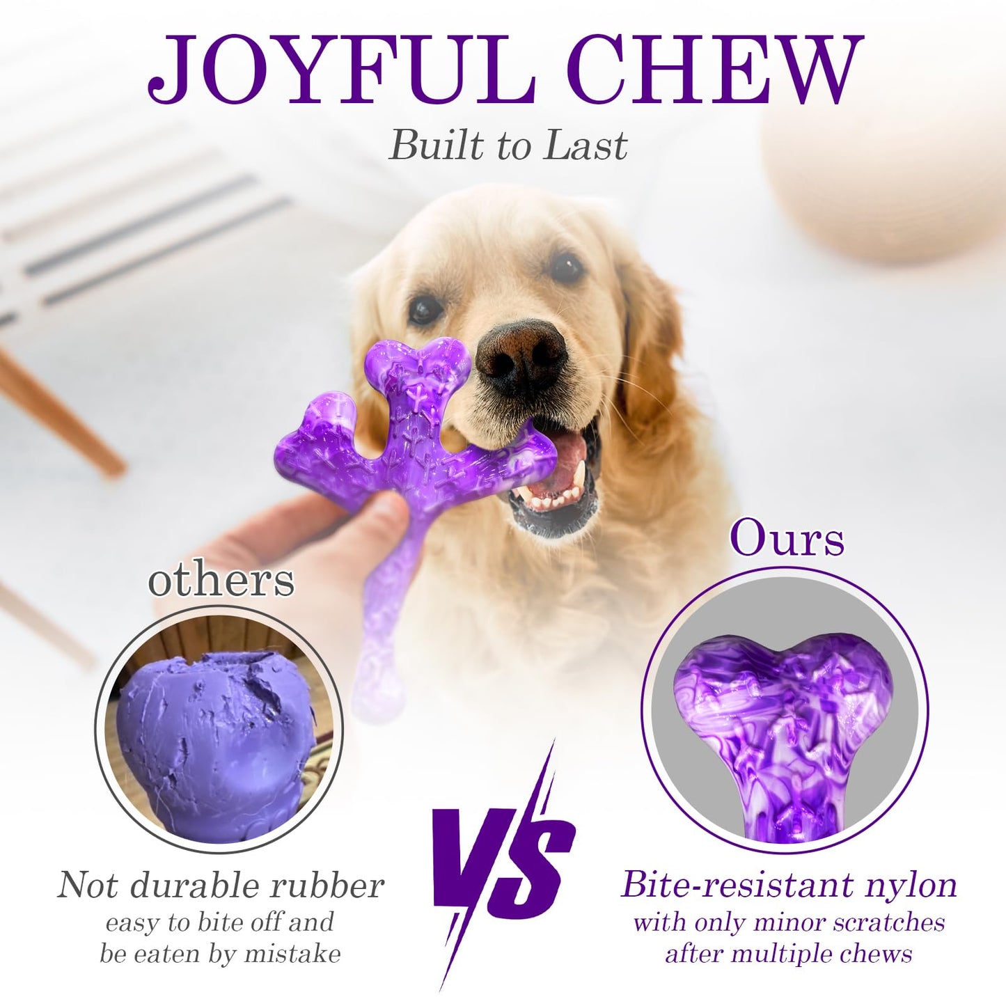 Frienhund Aggressive Chewers Dog Chew Toys - 2 Pack Tough Dog Toys for Aggressive Chewers Large Breed, Indestructible Dogs Toy for Gift, Interactive to Keep Them Busy