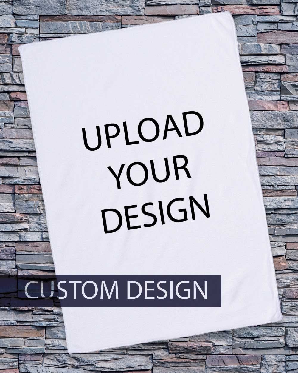 COLORCOMMALL Personalized Custom Rally Towel - 17x11 Inch Microfiber Sports Player Logo Team Golf Customized Photo Design Text Name Ad Picture Gift (White, 50pcs)