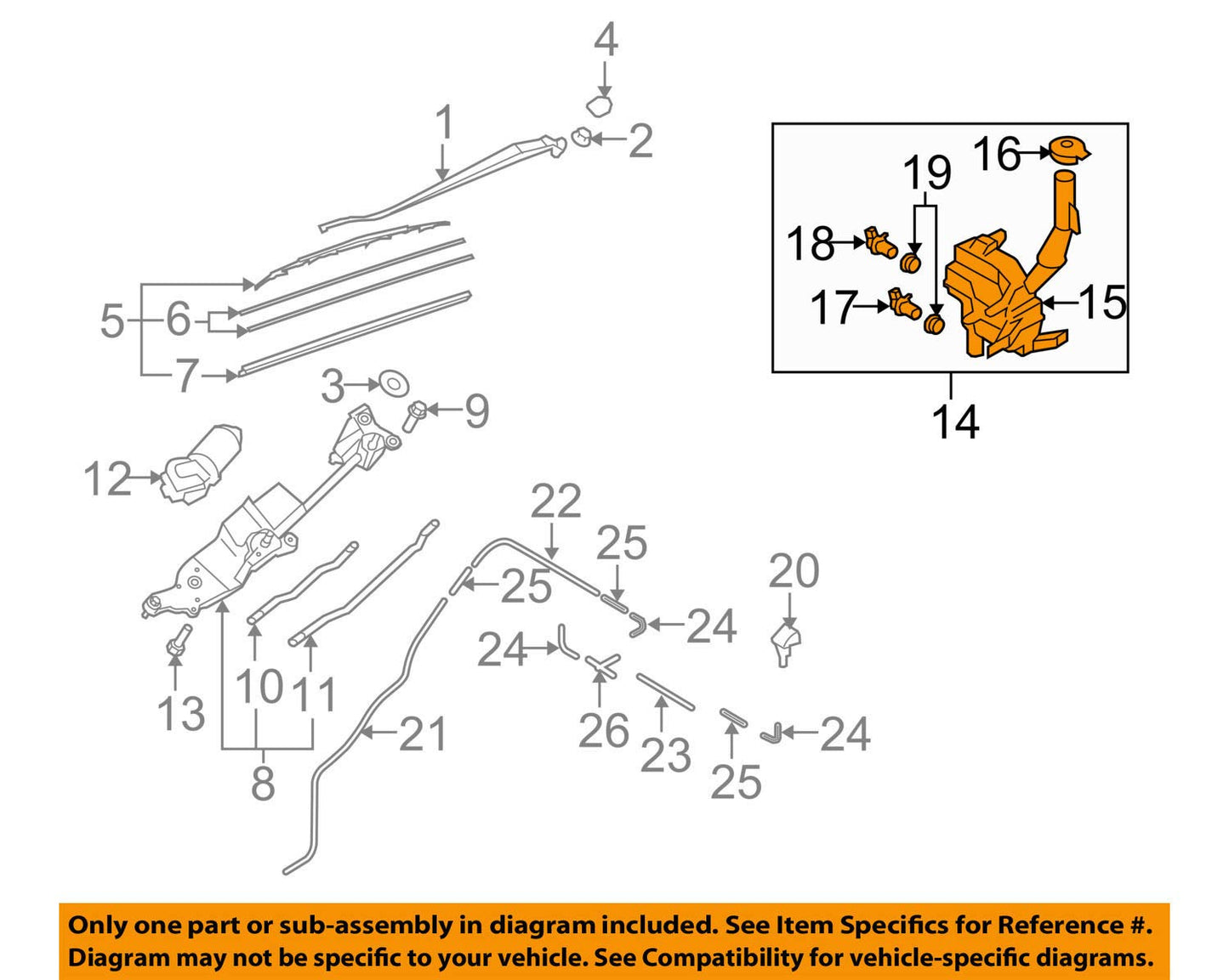 Mazda EG21-67-480C Windshield Washer Fluid Reservoir