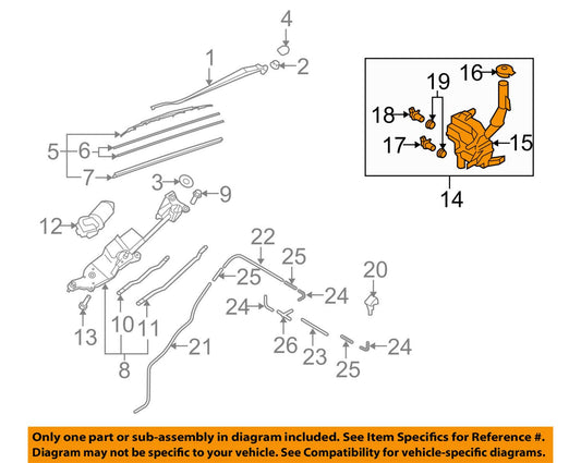 Mazda EG21-67-480C Windshield Washer Fluid Reservoir