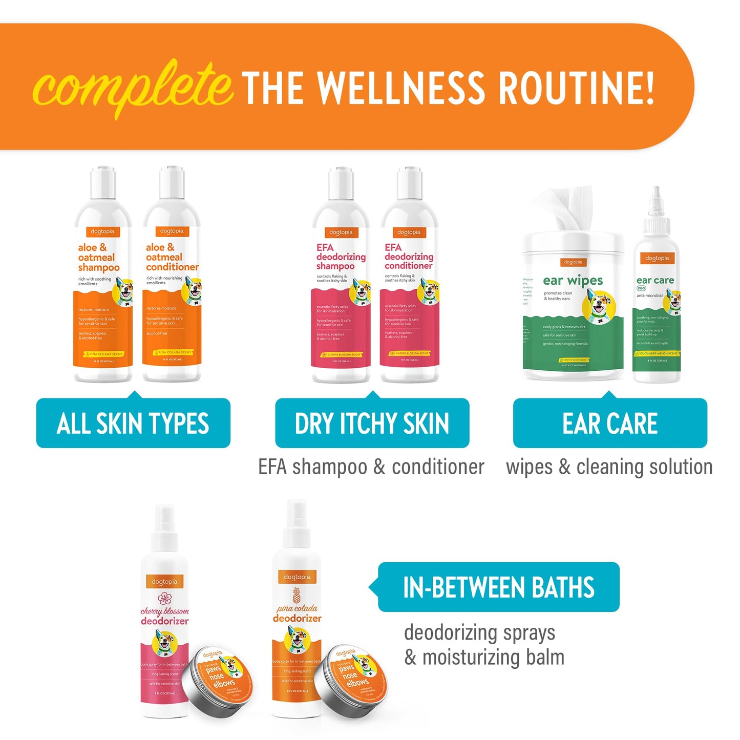 Aloe & Oatmeal Dog Shampoo and Conditioner Combo - Skin Safe Hydration, Emollient Rich, Moisturizing (Shampoo & Conditioner Set) - 2X 16oz Bottles w/Pina Colada Scent