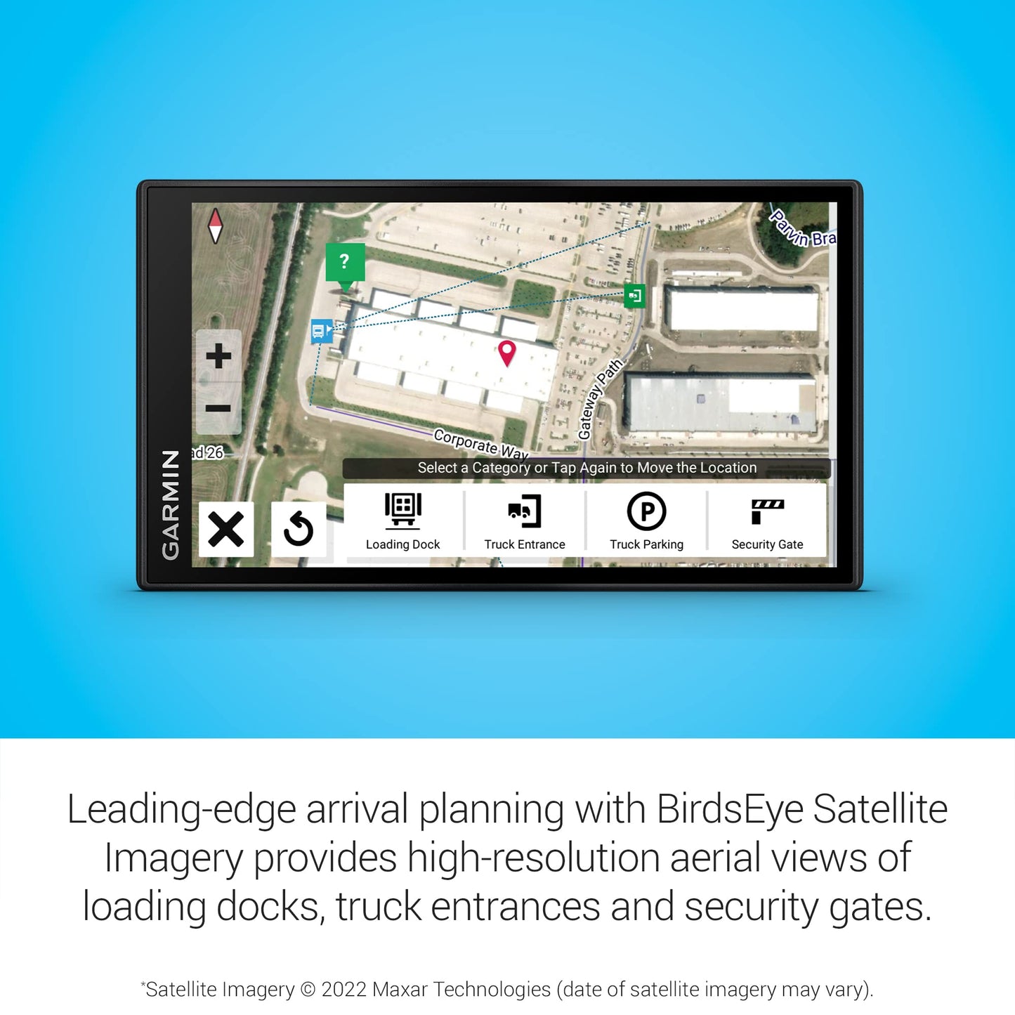 Garmin dezl OTR610, Large, Easy-to-Read 6" GPS Truck Navigator, Custom Truck Routing, High-Resolution Birdseye Satellite Imagery