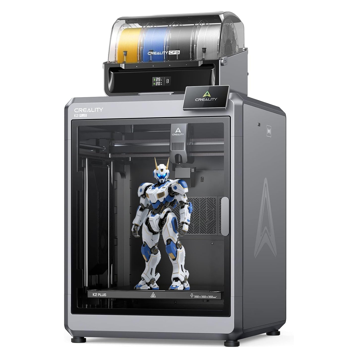 Official Creality K2 Plus Combo 3D Printers, Multicolor Printing Machine Up to 16 Colors, 600mm/s High-Speed Printing, Dual AI Camera for Monitoring, 350x350x350mm Build Volume& Filament System