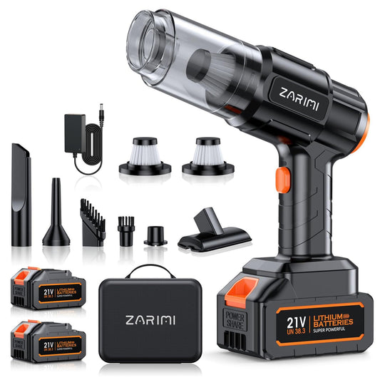 Car Vacuum Portable Cordless, 40,000Pa High Power Dust Buster, 6-in-1 Handheld Vacuum Cleaners for Home, Car, Pet Hair, Keyboard, Black