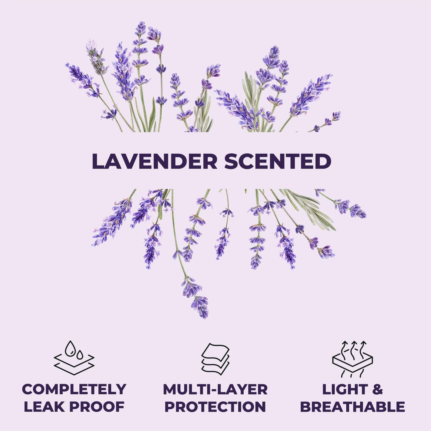 GREEN LIFESTYLE Pee Pads - Super Absorbent & Leak-Proof Pee Pads for Dogs - Puppy Pads - Waterproof Dog Pads, Lavender Scented Dog Training Pads for Cats, Rabbits (Pack of 80 - 22x22)