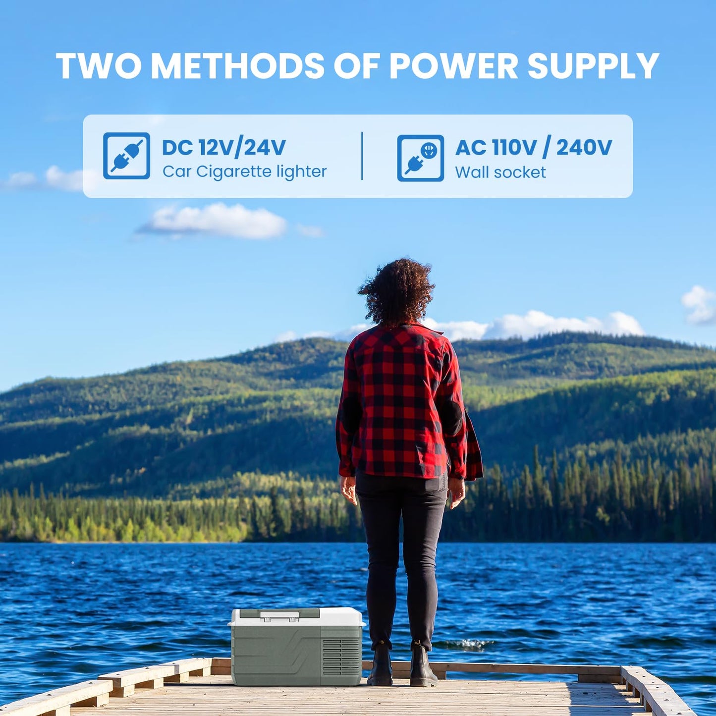 Alpicool 12 Volt Refrigerator 12V Car Fridge 10 Quart Small Car Refrigerator Portable Fridge 12/24V DC 110~240 Volt AC for Truck RV Camper SUV Portable Freezer Electric Cooler for Camping (-4℉-68℉)