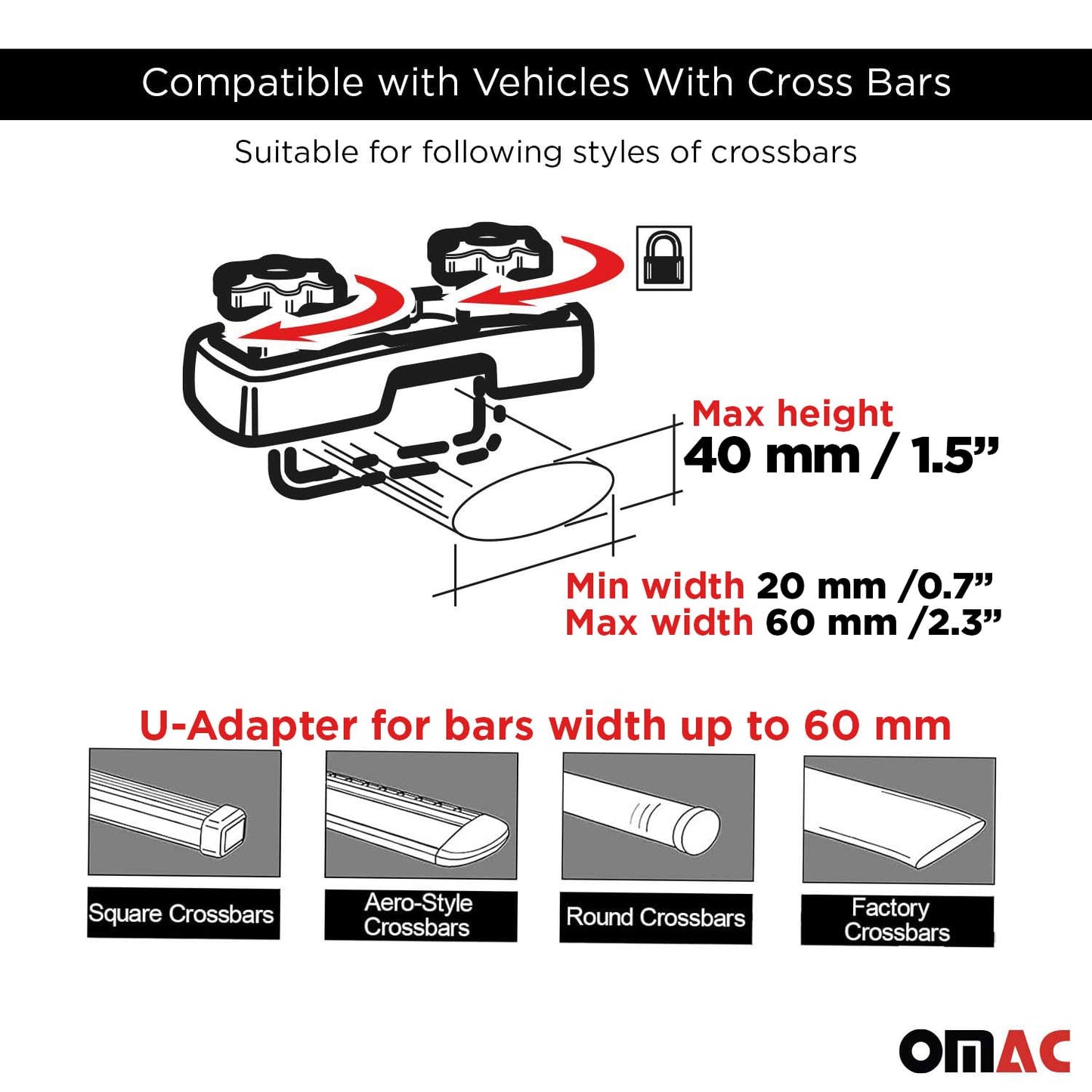 OMAC Rooftop Cargo Carrier Hard Shell, 8 Cubic Feet Cargo Box for Roof Rack, Dual-Side Opening, Waterproof Roof Box, Car Roof Carrier Hard Shell, Matt Black with Security Keys