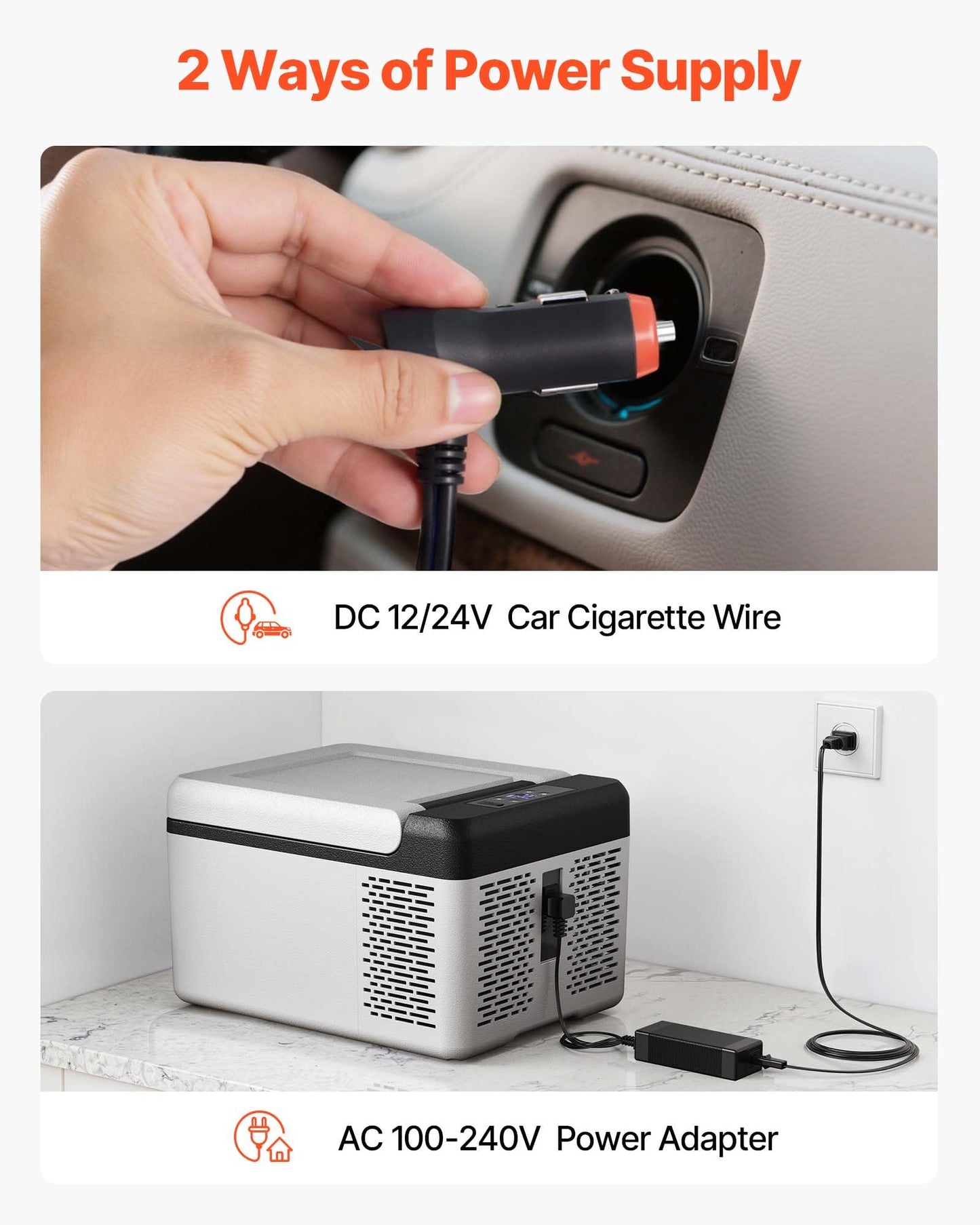 VEVOR 10 Quart 12 Volt Portable Mini Freezer Car Compressor Fridge Cooler