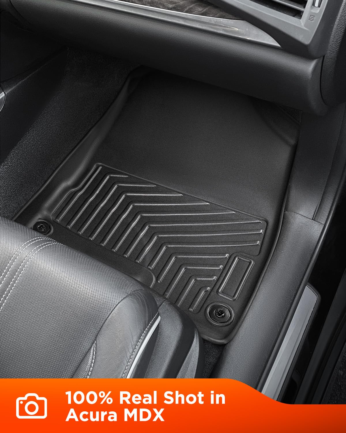 Liner Master® for Acura MDX 2014 2015 2016 2017 2018 2019 2020 Floor Mats(Excluding Hybrid and 6-Seat Models) Fit 1st 2nd & 3rd Row with Cargo Liner All Weather Automotive Accessories for MDX 7 Seats