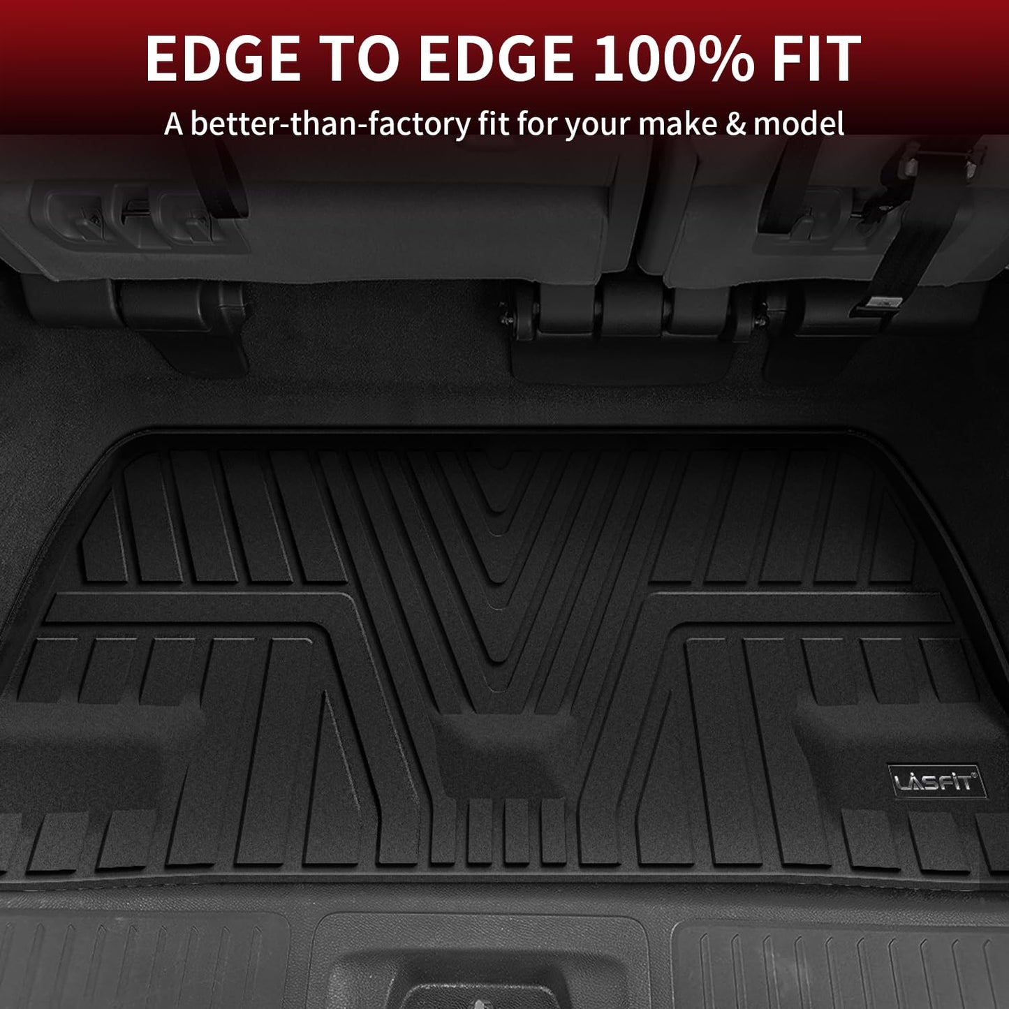 LASFIT Floor Mats & Trunk Mat for Honda Odyssey 2026 2025 2024 2023 2022 2021 2020 2019 2018 Mini Passenger Van, All Weather TPE Car Floor Liners-1st & 2nd & 3rd Row & Cargo Mat Full Set