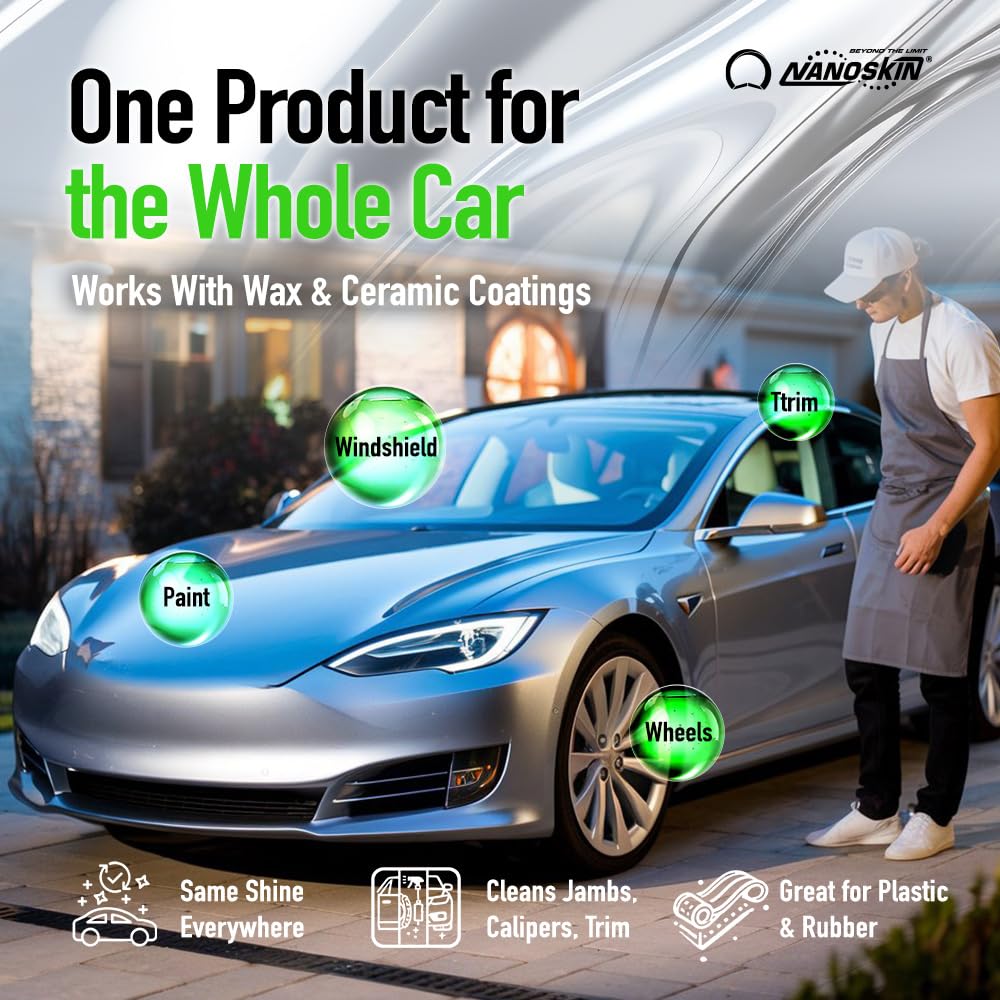 Nanoskin Ultra Line SUPER CHARGER SiO2 Touchless Spray-On/Rinse-Off Sealant 1 Gallon- Car Wash Paint & Glass Spray for Car Detailing | Safe for Cars, Trucks, Motorcycles, RVs & More | 100:1 Dilution