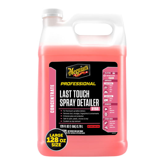 Meguiar's D15501 Last Touch Spray Detailer, Great for Use as Clay Lubricant, creates a Showroom Shine, Removes Dust, Smudges, Fingerprints and More, Versatile Use and Enhances Protection, 1 Gallon