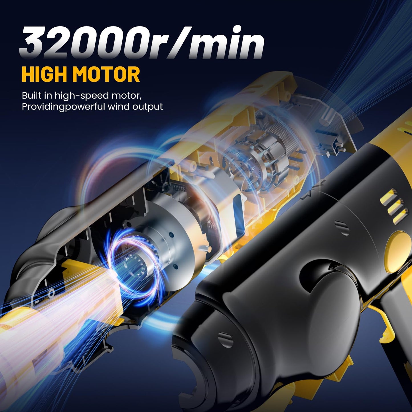 Car Vacuum Portable Cordless - CarCraftKit 3-in-1 Kit, Pressure Washer, Air Duster, with 2x25000mAh Battery, 20000PA Car Vacuum Cleaner, 10000 RPM Air Duster, 280 PSI High Power Pressure Washer Easy