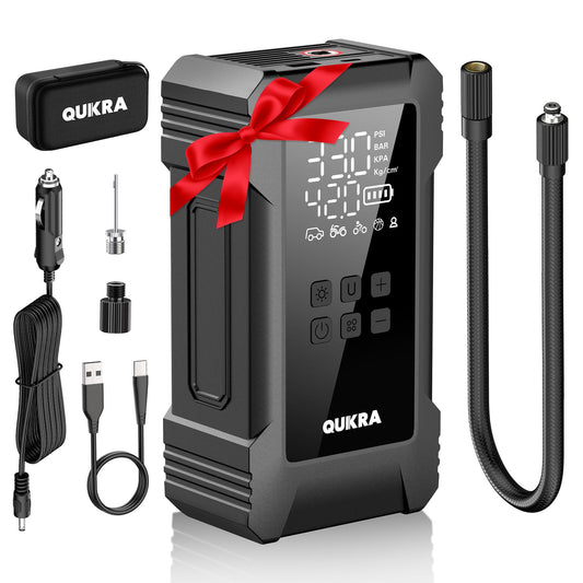 NW08 Tire Inflator Portable Air Compressor for Heavy-duty Vehicle, Dual Cylinder Cordless Air Pump for Car Tires with 12000mAh Battery Capacity, 4× Faster 150PSI Car Tire Pump for SUV, Truck, Pickup