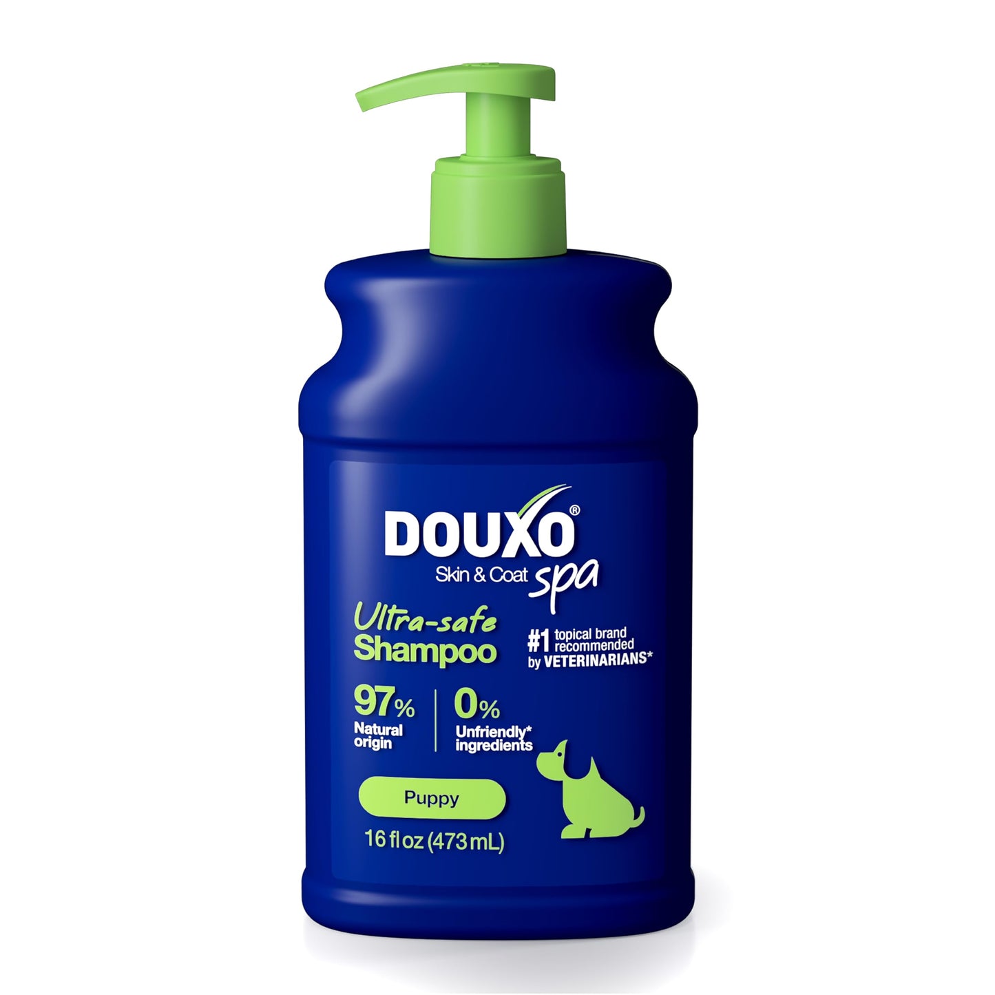 DOUXO® Skin & Coat SPA - Ultra-Safe Puppy Shampoo, 16 fl oz, Skin-Friendly Formula Cleans and Hydrates, Leaves Coat Soft and Plush
