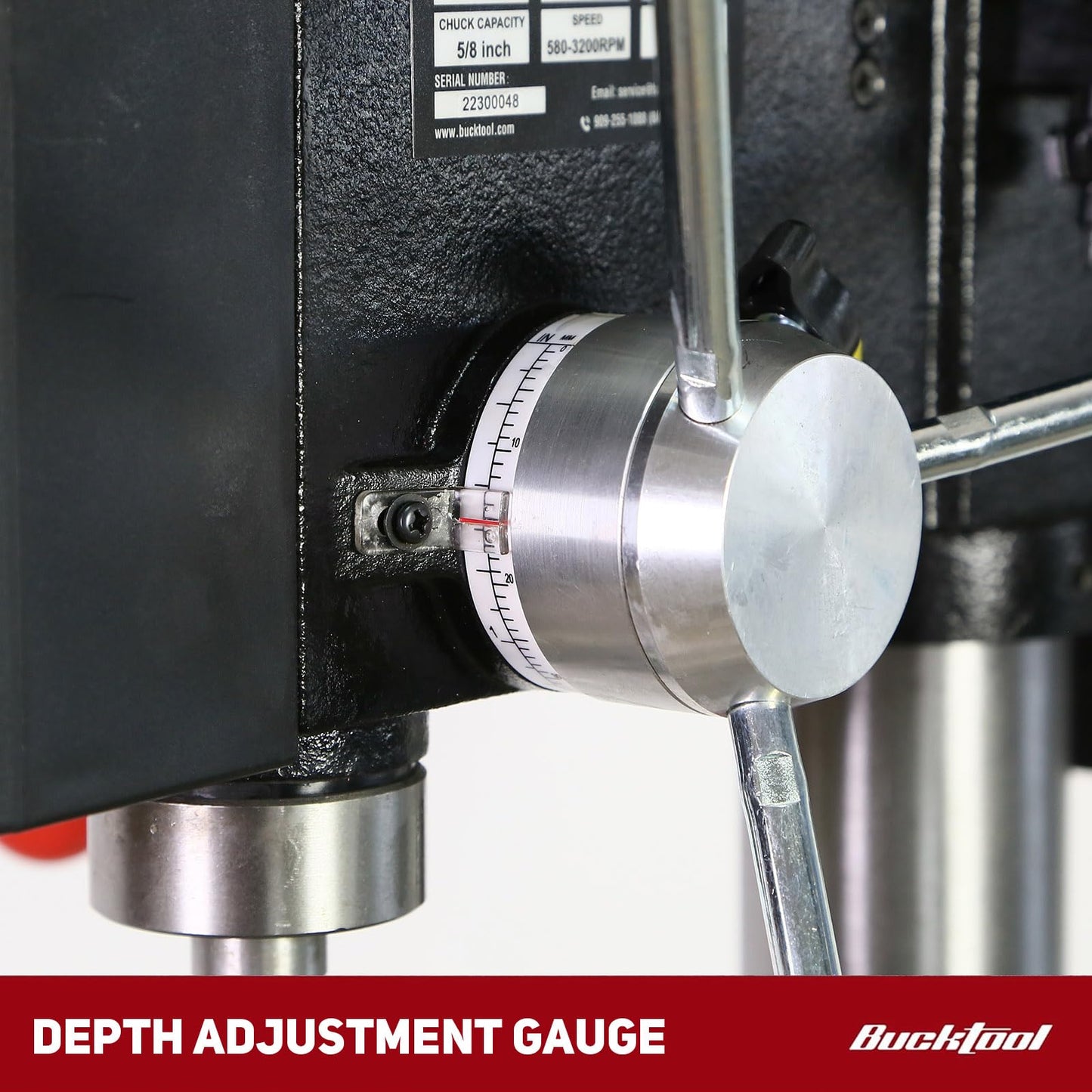 BUCKTOOL 12 INCH 6.2A Professional Bench Drill Press, 3/4HP Powerful Benchtop Drill Press, Variable Speed Drill Press with IIIA Laser and Work Light