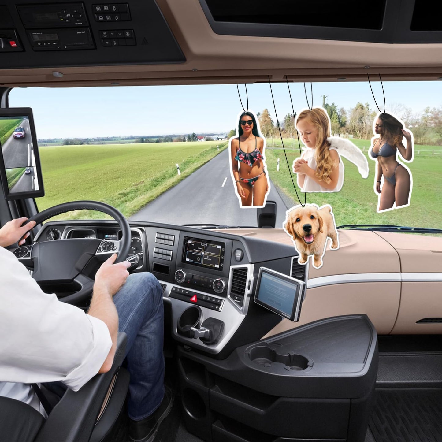 100PCS Custom Air Fresheners with Picture - Personalized Double Sided Picture Air Freshener, Customized Air Freshener for Car Wardrobe, Bathroom, Wardrobes, Anniversary Presents (Irregular Shape)