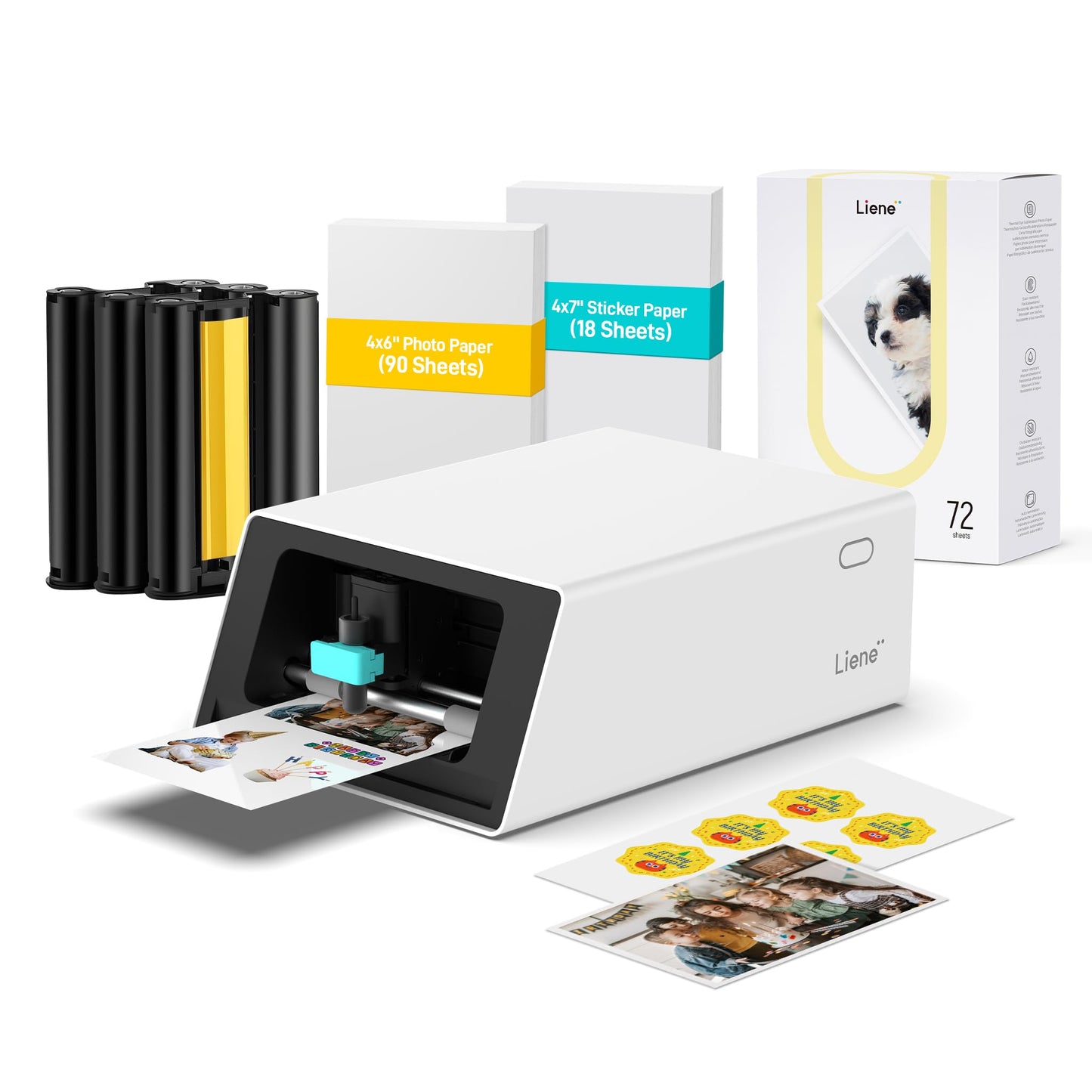 Liene PixCut S1 Photo Pro Pack - All-in-One Photo Sticker Printer and Cutter for High-Volume Printing, Professional-Grade Photos & Custom Stickers