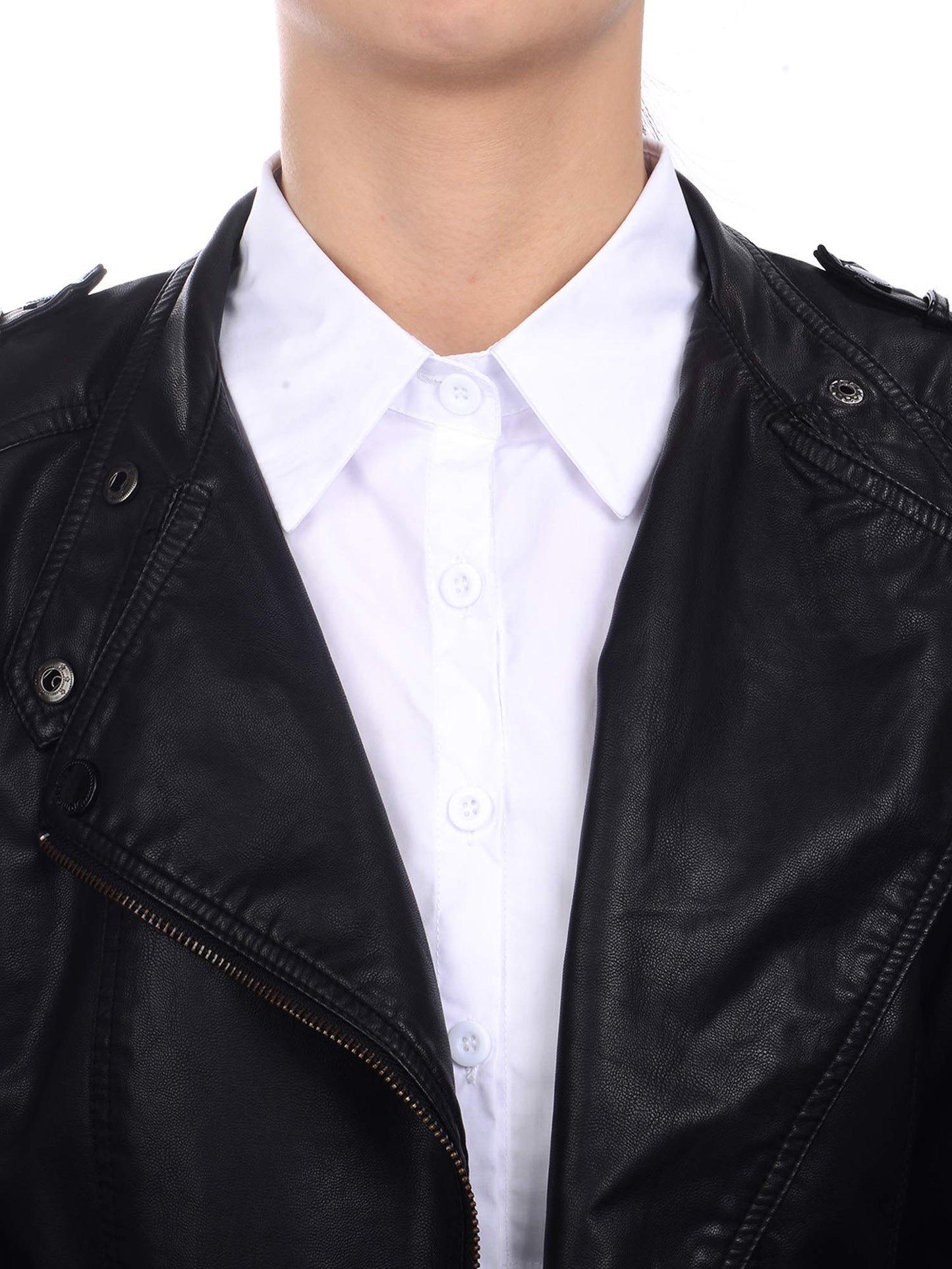 Tatuo 2 Pieces Fake Collar Detachable Collar for Women Shirts Dickey Half False Blouse Dickey(Medium,White)