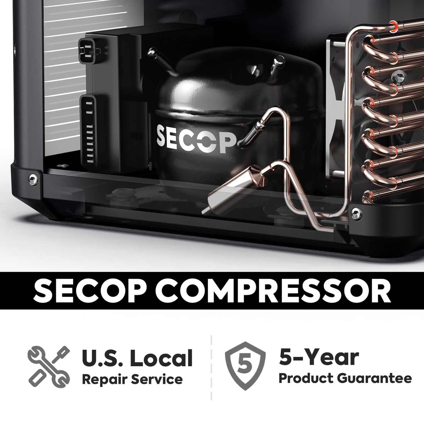 ICECO VL75 ProD 12V Refrigerator, Portable Freezer Fridge with AC/DC, 75L Dual Zone Car Fridge Powered by SECOP, 0℉ to 50℉, Electric Cooler for Car, Camping and Home Use [Olive Green Special Edition]