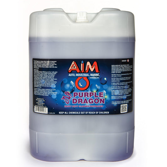 AIM Chemicals Purple Dragon Heavy Duty Degreaser – For Cars, Trucks, Equipment, and Concrete. Powerful wheel & tire cleaner for industrial use & car detailing. Compatible with wheel brush - 5 Gal
