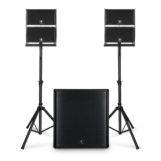RECK 4000W P.M.P.O Line Array and 18 inch Active Subwoofer Powered PA System | Bluetooth/USB/SD/Remote Control for DJs, Bands, Events,Party