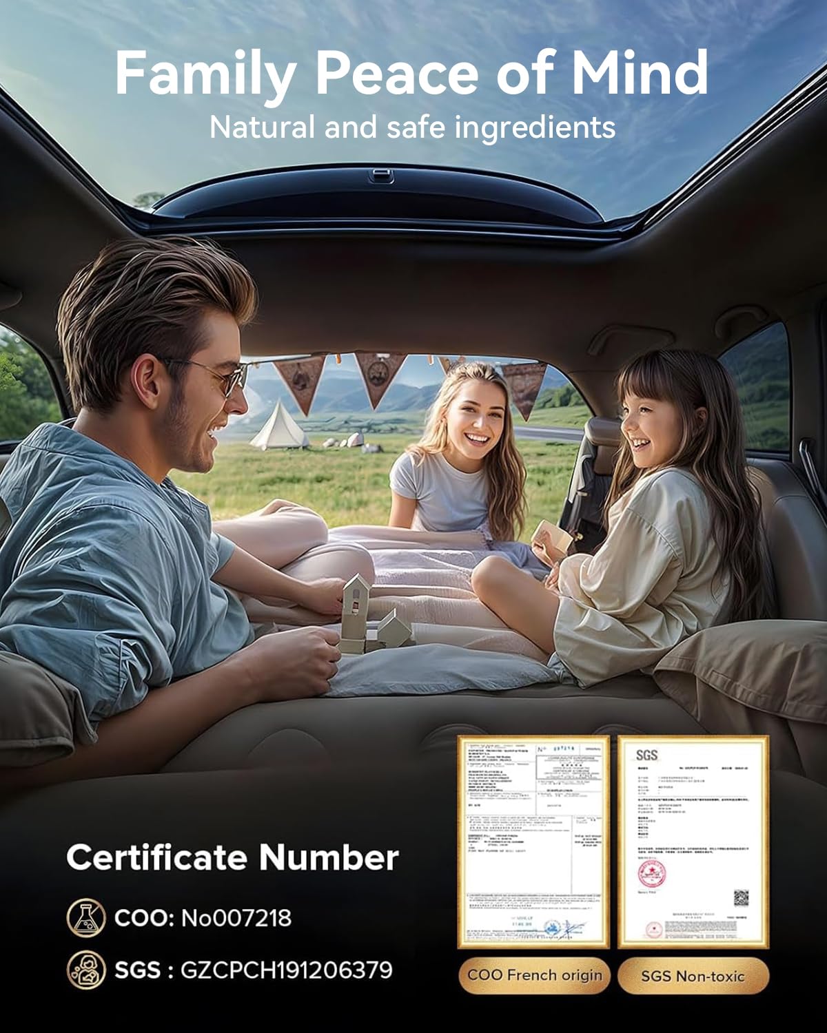 TORRAS Smart Car Air Freshener, Ultra-wide Ultrasonic Atomization Car Freshener, Blue Ambient Light, AUTO On/Off, Adjustable Mode, Natural fragrance, Bamboo Forest Scent